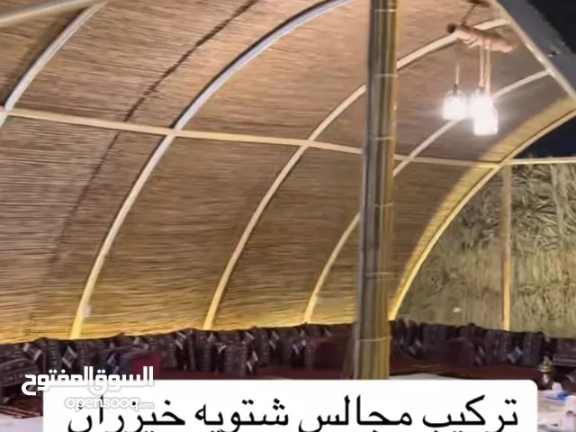 تركيب جلسات خارجية خيزران. زجاج. خشب.استيل حسب الطلب