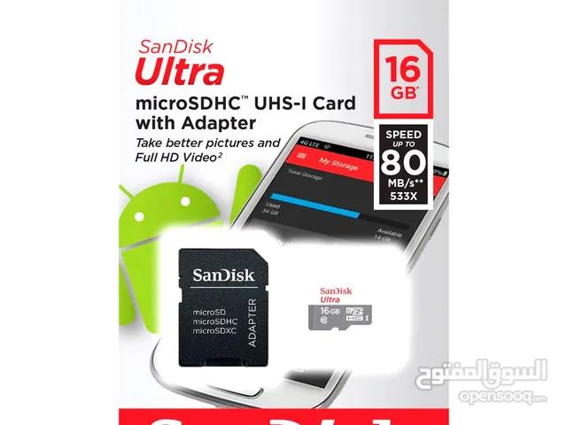 ULTRA Micro S DHC UHs-1 card with adapter 16gb ميموري كارد  اس دي كاردي 32 جيجا لتحزين معومات جوالك