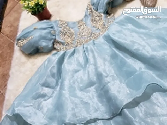 فستان قماش اورجنزا الصدر شبك مفصص