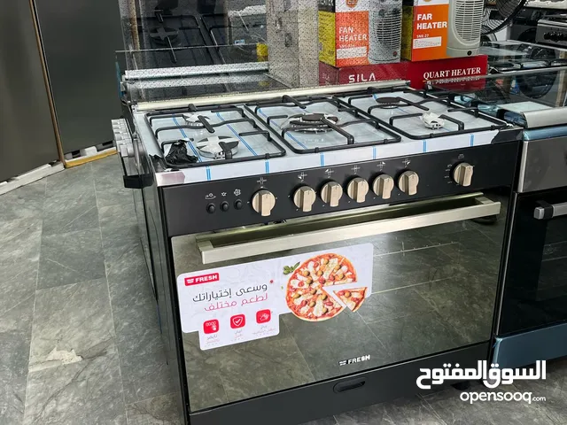 عرض نااار على فرن فريش روك اسود 90 سم فل سيفتي كامل مع مروحه