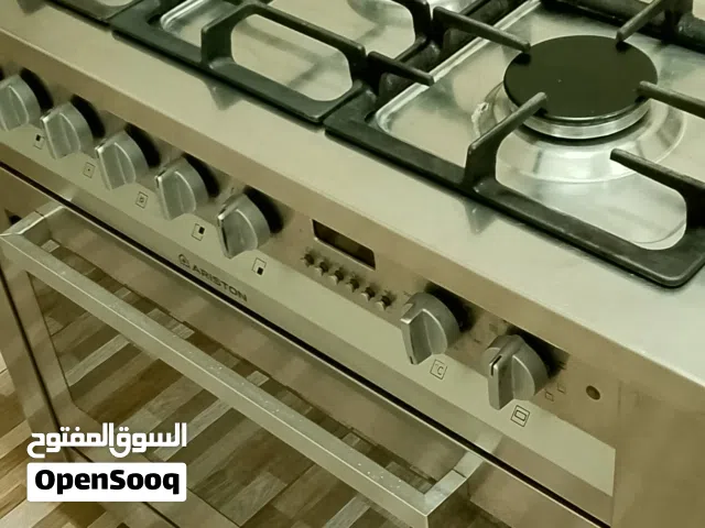 فرن اريستون سنستيل 5 شعلات غاز وكهربائي