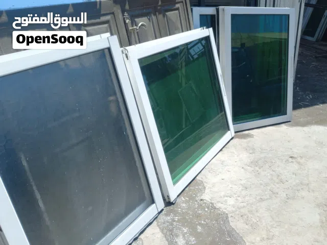 شبابيك المنيوم بحال الوكاله ارتفاع  متر عرض متر ونص