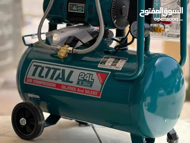 كمبرسوري هواء من شركة توتال 24 لتر كاتم صوت وبدون زيت تبريد هواء