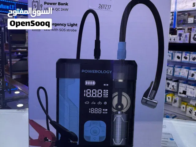 POWEROLOGY 3 IN 1 JUMP STARTER & TIRE INFLATOR BLACK/BLUE PPBCHA96BKBU