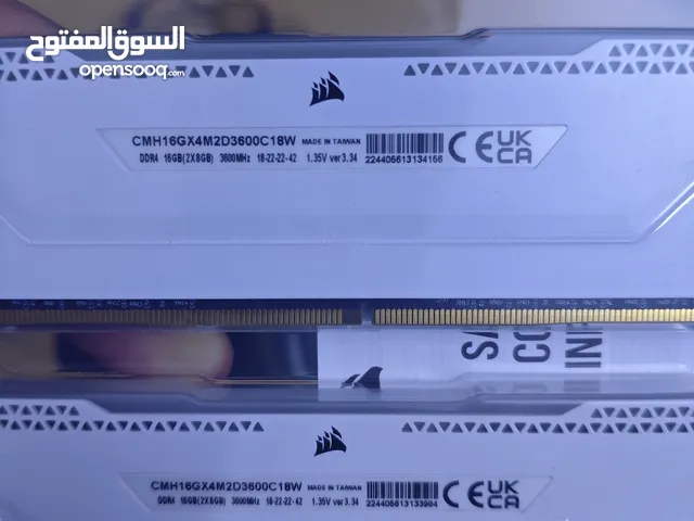 السلام عليكم رامات كورسير Corser فينجنس Vengeance DDR4 ار جي بي RGP تردد 3600 mkz والسرعة CL18