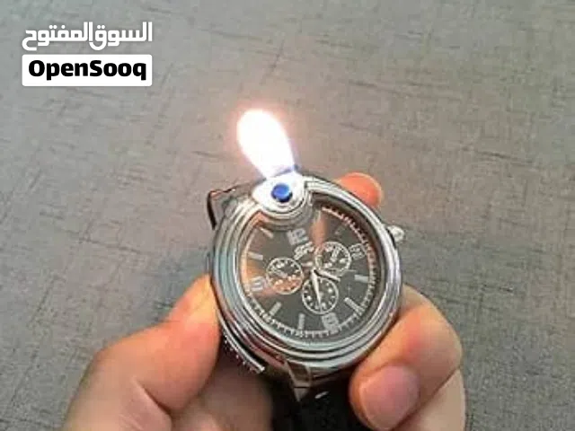 ساعة رجالية مبتكرة مع ولاعة ذكية مدمجة – الأناقة والقوة في جهاز واحد