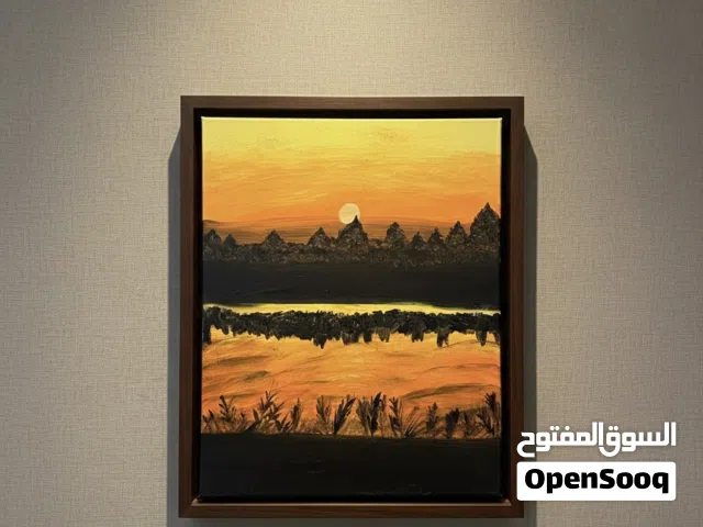لوحات زيتية و برواز مدهونة يدوياً من خيال الرسام Oil paintings