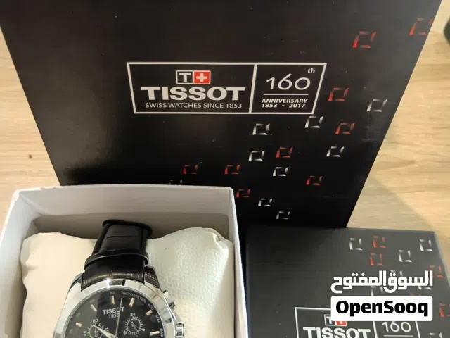 TISSOT. .. ساعة تيسوت جلد..  عدادات شغاله.. استوب وتش.. جلد إيطالي.. قفل اورجينال  .. السعر. 15دينار