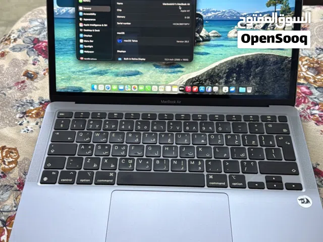MacBook air m1 للبيع مستخدم قليل جدًا