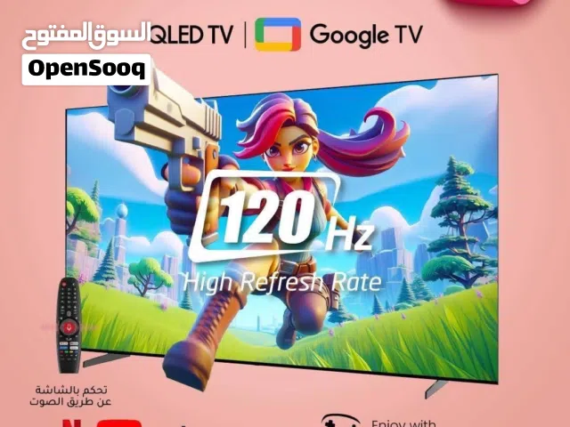 اقوى العروض على شاشات ماجيك 55انش4k كيولد 120هيرز جوجل تي في مرخص أومر صوتي رسيفر داخلي مع قواعد