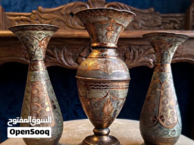 3 مزهريات نحاس اصلي للبيع ب 10 فقط
