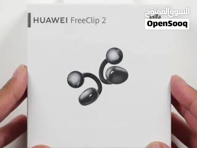 سماعة هواوي الجديده Huawei free clip 2 جديده لون اسود مع الكفر بسعر 45 دينار 45 kd with cover
