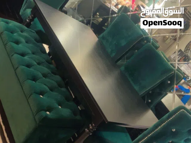 Dining Table Set (Table can be extended ) With 4 Chairs + Bench - Green