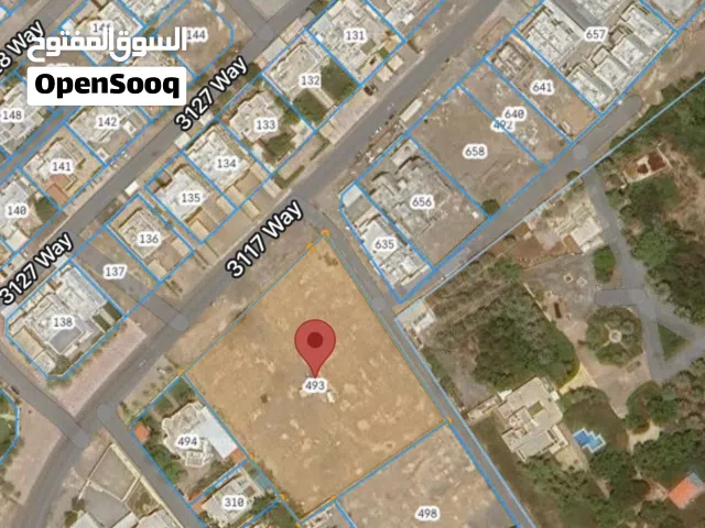 ارض سكني الحيل الجنوبية ، مساحة الارض 8829 متر مربع ، على شارع رائيسي بالقرب من مدرسة السلطان قابوس