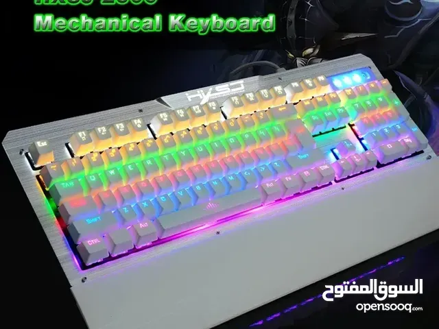كيبورد سلكي ميكانيكي 2600 USB WIRED KEYBOARD BLUE SWITCH