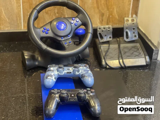 بلاستين 4 مع مقود تحكم ودعسات
