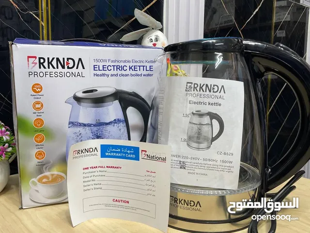 غلاية كهربائية لاسلكية مضيئة باضاءة LED سعة 1.7 لتر بقدرة 2200 واط من الماركة السفاحة بركندة