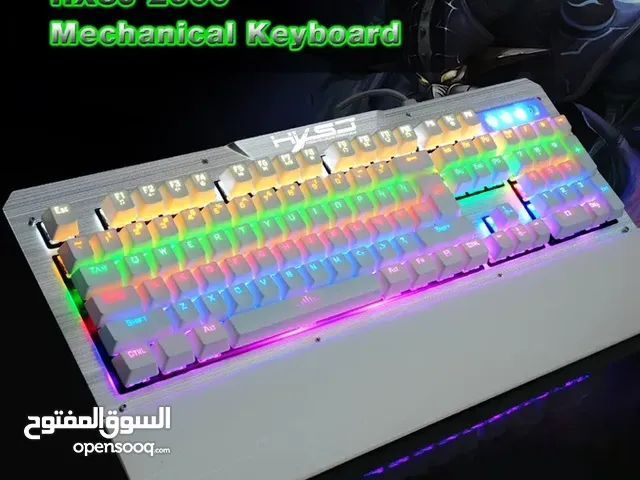 كيبورد سلكي ميكانيكي 2600 USB WIRED KEYBOARD BLUE SWITCH