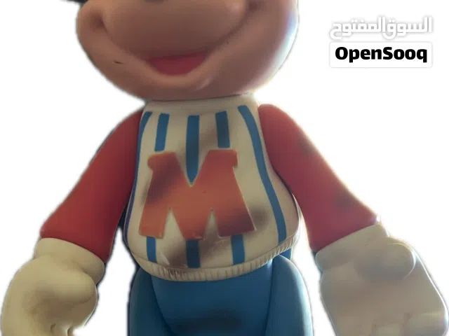 Vintage Mickey Mouse Toy Poseable "Dirty" Baseball Figure