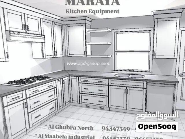 تصميم و تفصيل كافة اعمال ستانليس ستيل - طاولات -مغاسل - خزائن - ادرج - أفران - مطابخ فلل - بردات عرض