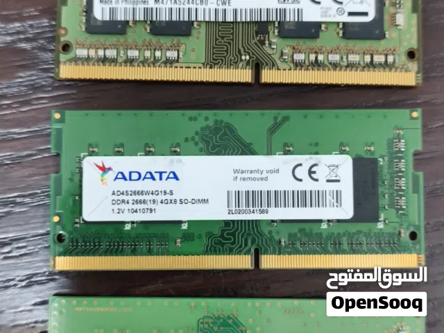 3 رامات لاب توب 4 جيجا ddr4 شغالات فحص اقرا الاعلان