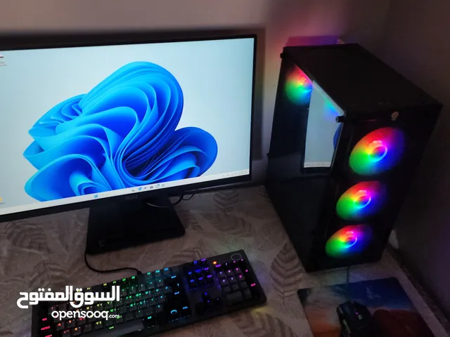PC GAMING CASE BLACK GTX1650 i5 12400 تبريد قوي جداا 4 مراوح RGB