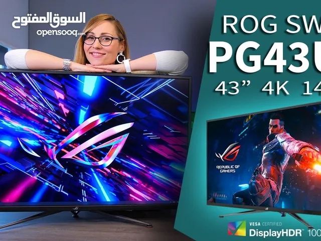 اسس شاشة العاب روج سويفت asus rog swift PG43UQ 43 انش 4K HDR 144 هرتز