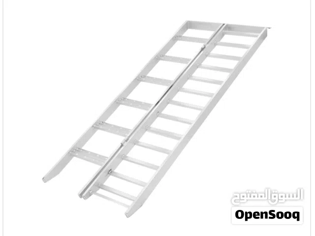 Lightweight Aluminum Motorcycle Ramp with Steps for Single Person Loading - 080409