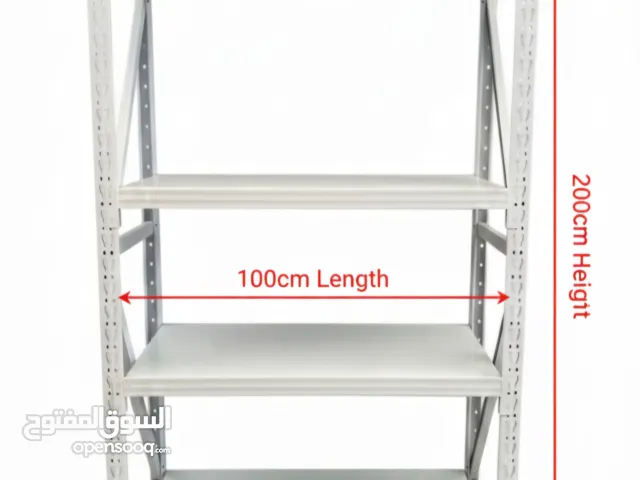 Heavy Duty Metal Storage Rack  Shelves  200cm Height × 100cm Width × 50cm Depth