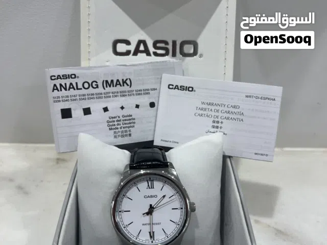 Casio leather band watch