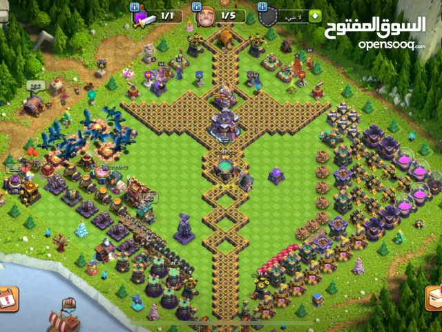 للبيع حساب كلاش تاون 15 شبه ماكس بسعر 20دينار