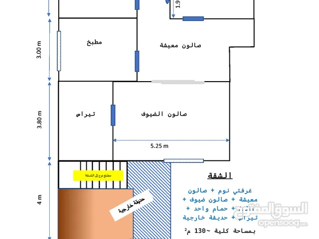 شقة سكنية طابق أرضي للايجار في الزرقاء الجديدة