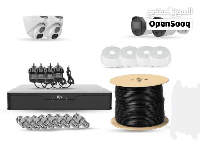 4 كاميرات 2ميجا بكسل خارجي او داخلي شامل كل معداتهم