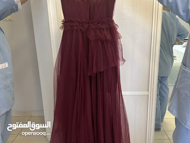 Maroon Evening Dress by Jordanian Designer