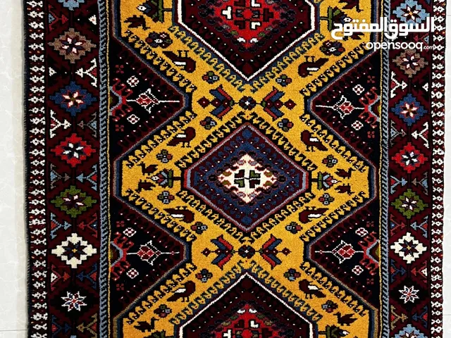 سجادة يدوية فارسية – تصميم قشقائي 80 × 128 سم صوف طبيعي/Authentic Qashqai Handwoven Rug – Natural