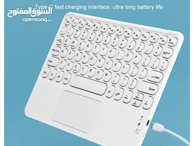 لوحة مفاتيح لاسلكية متوافقة مع بلوتوث ، قابلة لإعادة الشحن ، IOS ، Android ، Windows ، Tablet ، iPad