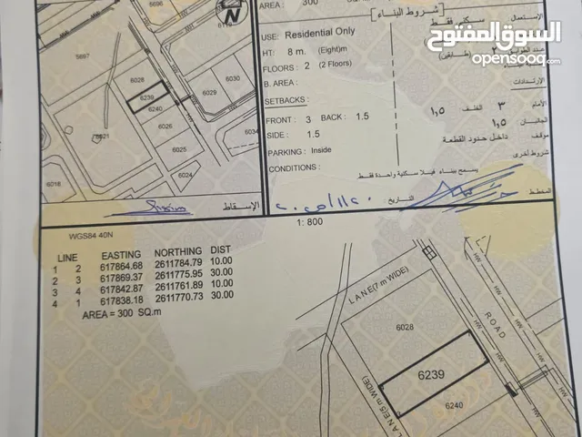 مباااشر المعبيله السادسه قريب وادي الخوض وجامع اهل القران مستويه وجاهزه للبناء رقم : 6239