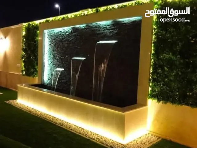 بناء شلالات ومسابح برك سباحه بنظام سكيمر واوفر فلو
