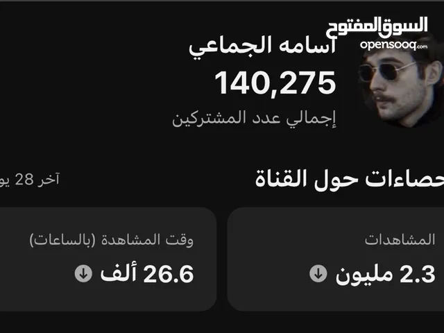 قناه يتويوب للبيع عدد المشتركين 140 الف