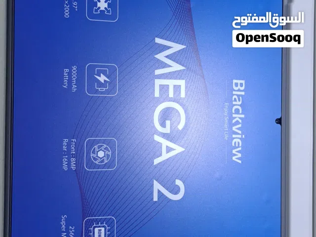 تابلت بلاك فيو ميكا 2 جديد وغير مستخدم الذاكرة 256 شاشة 11.97 cpu um5923  حجم البطارية  90000 ملي ام
