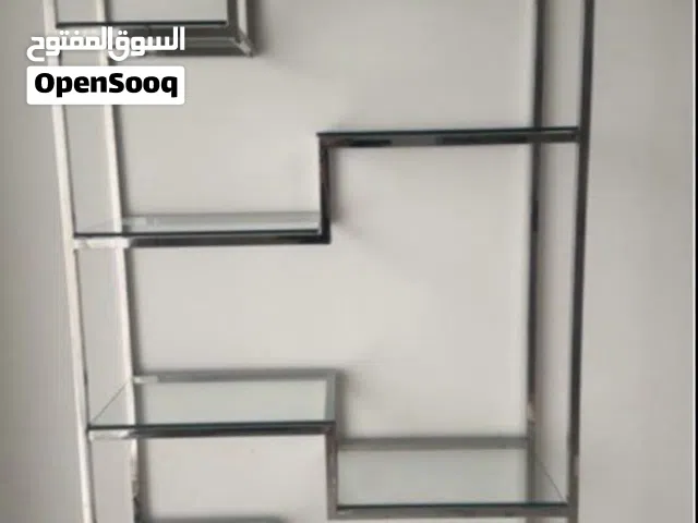 مكتبة ديكور حديثة من الزجاج والكروم من هوم سنتر