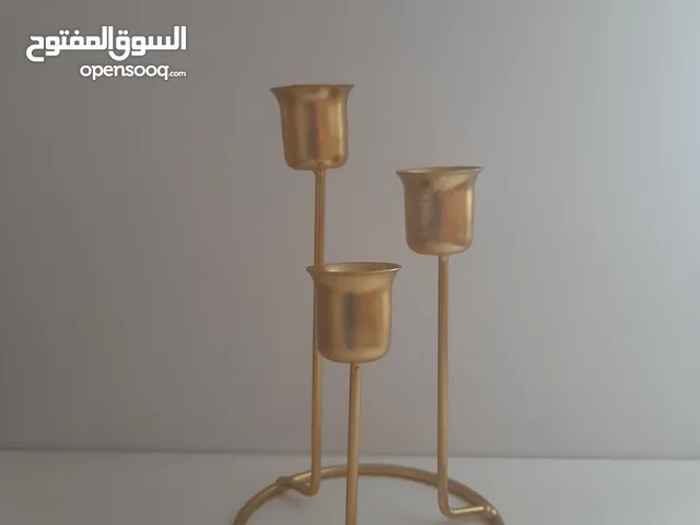 Golden TriCandle Holder