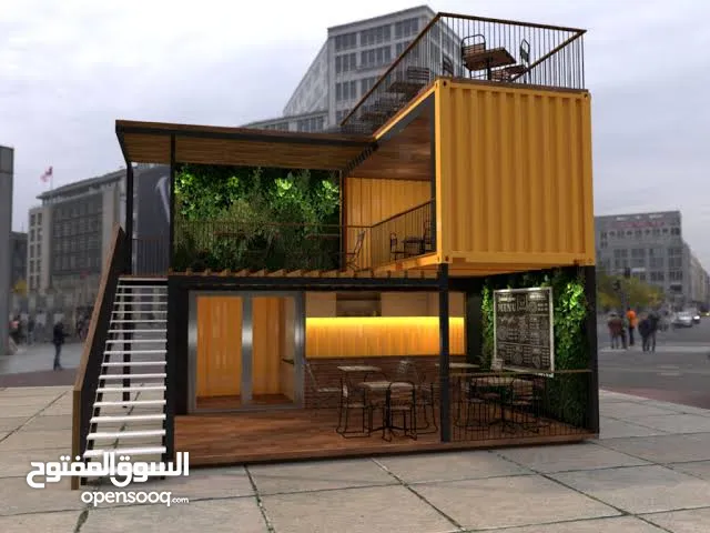 كونتينر فود تراك + كرفانات سكنيه  يتميز ب عازل حراري + ضدد الحريق