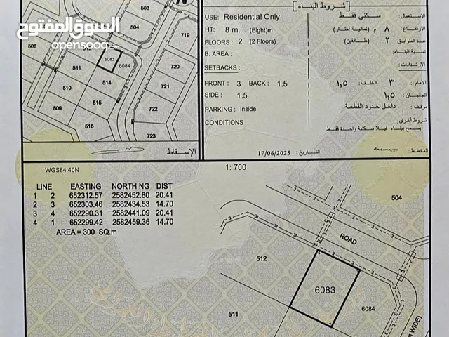 أرض سكنية في الحاجر الأولى حيم مساحة 300 متر
