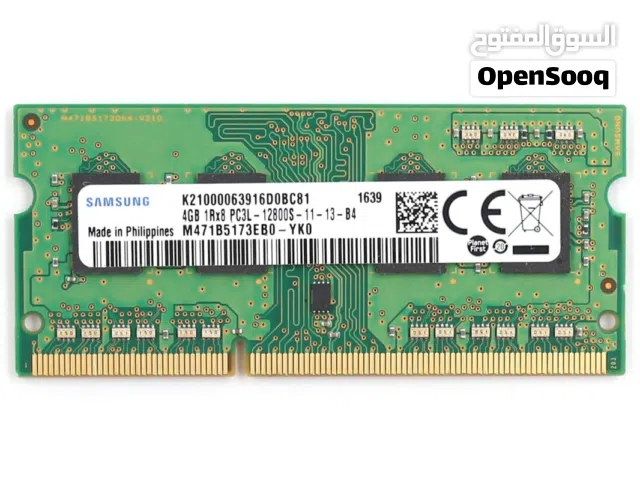 زوج رام 8GB (2×4GB) Samsung DDR3 1600MHz SO-DIMM للاب توب – نظيف جدًا
