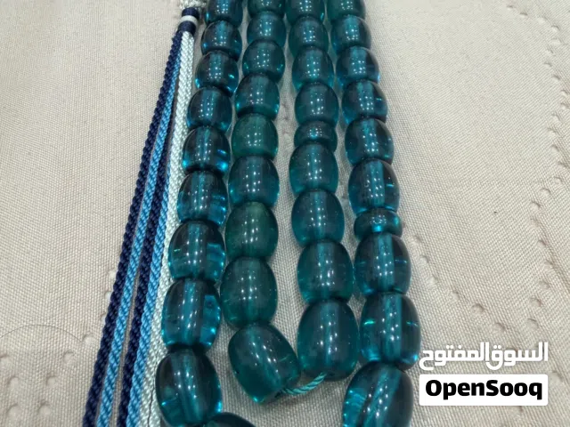 مسكي افغاني فيروزي شفاف 55 خرزه 12/10 مللي 120 درهم