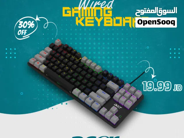 كيبورد ألعاب  لوحة مفاتيح  wired gaiming keyboard Acer