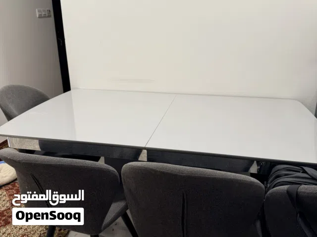 ميز طعام 6كراسي من مزاج سنتر مع ميز بلازما