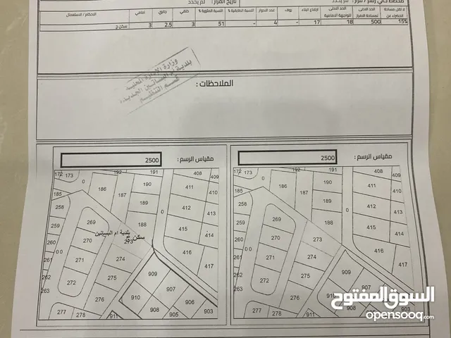 Residential Land for Sale in Amman Um al Basateen