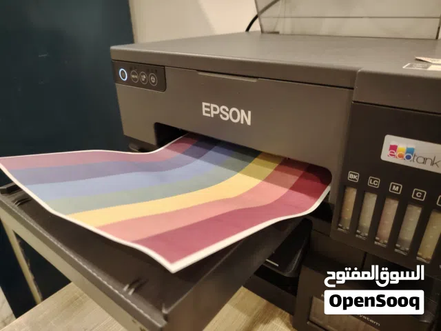 طابعه ابسون 8050 مع جهاز مكبس حرار